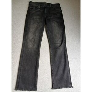 Mother Jeans 29 Rascal Ankle Snippet Black Comfort Stretch Straight Leg USA